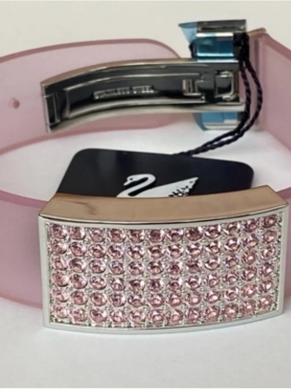 Swarovski Light Pink Crystal Pavé Bracelet with Silver Accents